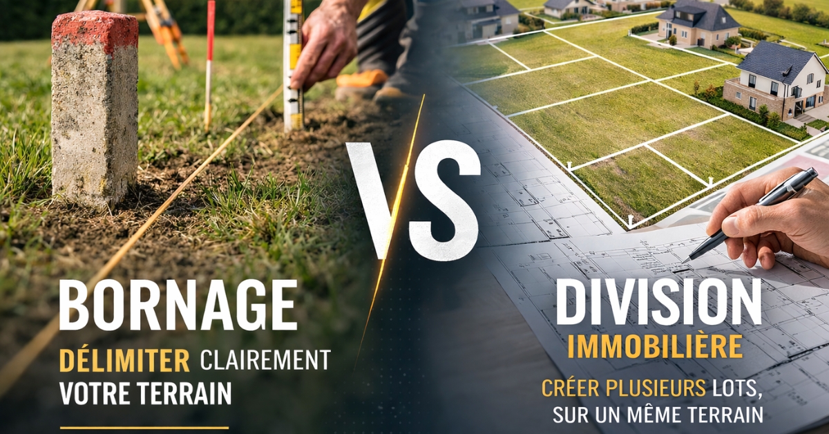 Bornage ou division : quelle différence ?